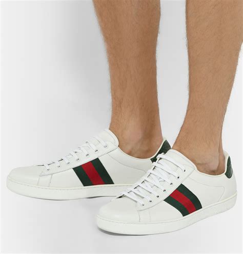 gucci perforated leather sneaker|gucci men sneakers white.